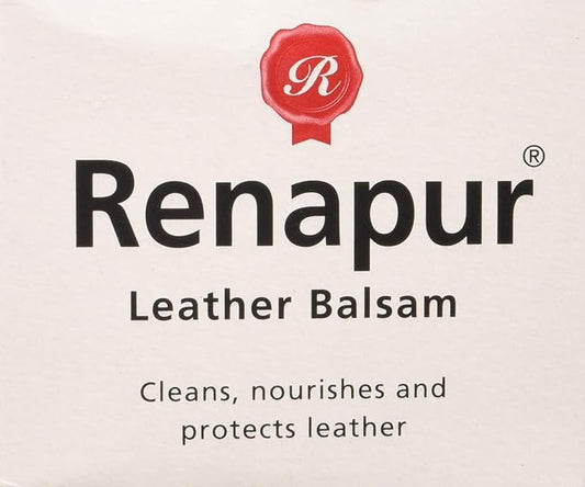 Renapur Leather Balm - Natural Leather Conditioner & Restorer - Non-Sticky Waterproofing Protector for Couches, Car Seats, Boots, and Bags - 4.23 Fl Oz (125ml)