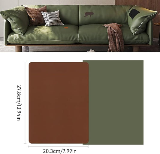 SYLVASS Self Adhesive Leather Repair Patches for Couch, Sofas, Furniture, Car Seats, Office Chairs, Pack of 2 Brown