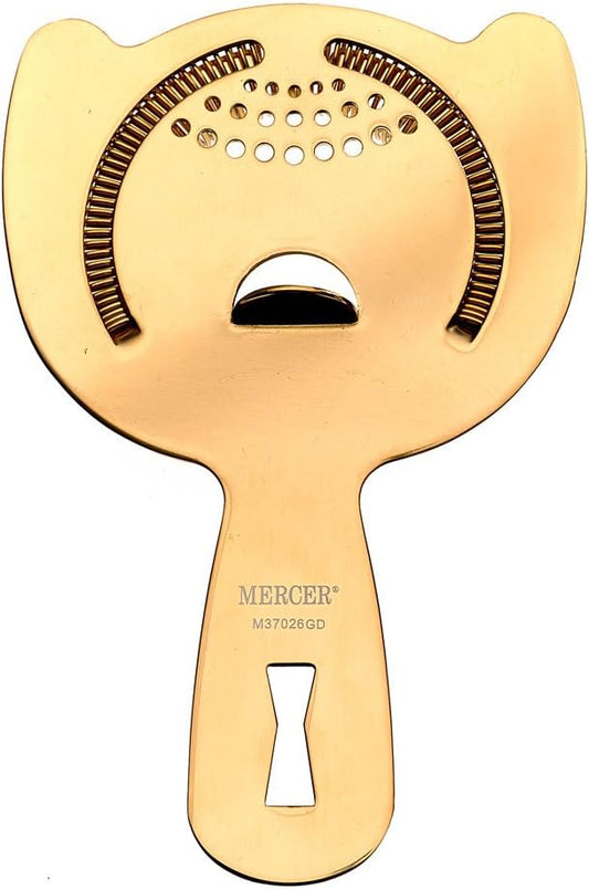 Barfly Heavy Duty Spring Bar Strainer, Gold Plated