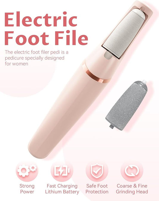 Callus Remover, 2026 Upgraded 3rd Electric Callus Removers for Feet, Foot File Callus Remover Pedicure Tools with 2 Speeds, for Dry/Calluses/Cracked/Hard Skin - Soft Smooth Skin (Pink)