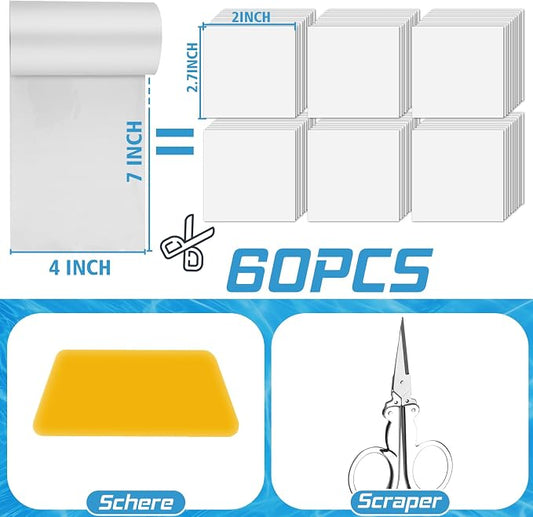 4 in x 7 ft High-Viscosity Clear TPU Pool Repair Kit, Underwater Inflatable Patch Repair Kit, Self-Adhesive Pool Liner Patch for In-ground & Above Ground Pools, Inflatable Hot Tubs & Floats