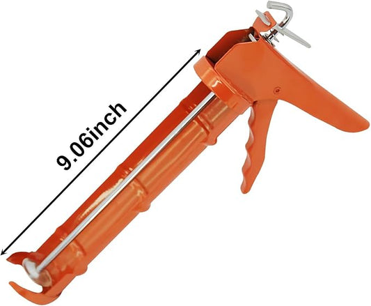 Caulking Silicone Gun with 10:1 Thrust Ratio, No Drip Performance Hand Caulk Gun with Comfort Grip, Ideal for Acrylic, Latex and Silicone Caulk in Improvement Projects like Tiles, Window Joints