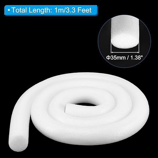 PATIKIL 1-2/5 Inch x 3.3 Feet Backer Rod for Gaps and Joints, Foam Rope Caulk Crack Joint Filler Roll Seal Weather Strip for Home Construction Car