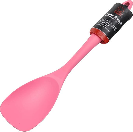Chef Craft Premium Silicone Spoon Spatula, 11.5 inch, Pink
