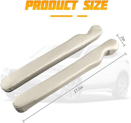 Car Seat Gap Filler, 2PCS Soft Foam Leather Vehicle Seat Crevice Blocker Stop Things from Dropping, Automotive No Drop Plug Guard Gap Stopper, Universal for Truck SUV RV (White)