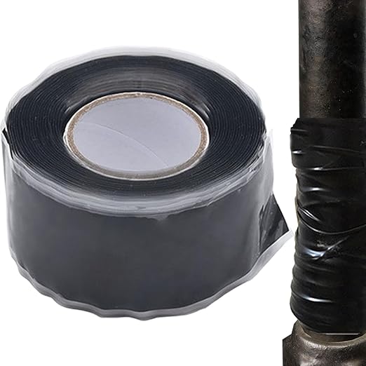 Silicone Tape for Pipe Leaks | Self-Adhesive Waterproof Tape | Insulating Silicone Grip Tape, 1 Inch x 5 Ft Rubber Tape for Pipe, Hose Repair Tape, Stop Leak Tape for Cars Pipes Ship Hoses