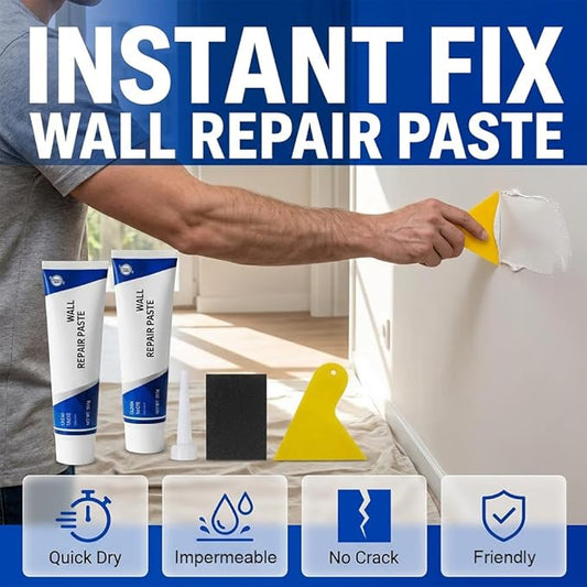 Efficient Drywall Repair Kit with Scraper, 2026 New Quick Drying Wall Mending Agent for Holes & Cracks for Holes, Cracks, Quick Easy Solution for Home Wall Efficient Patch Repair (2pcs)