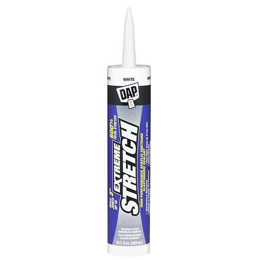 DAP 18715 12 Pack 10.1 oz. Extreme Stretch Premium Crackproof Elastomeric Sealant, White