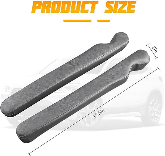 Car Seat Gap Filler, 2PCS Soft Foam Leather Vehicle Seat Crevice Blocker Stop Things from Dropping, Automotive No Drop Plug Guard Gap Stopper, Universal for Truck SUV RV (Gray)