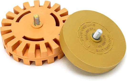 QWORK Car Decal Remover Wheel Set, for Removing Pinstripes, Stickers, Adhesive Vinyl Decals from Cars, Rvs, Boats and More