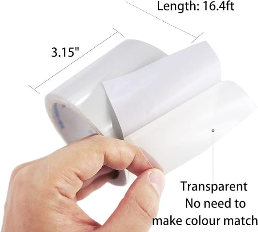 Waterproof Tent Repair Kit - PVC Coated Surface and Ultrastrong Sticky Clear Tape, Fabric Repair for Canvas, RV Awning etc.