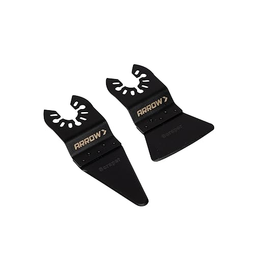 Arrow OSCSCPK-2A General Purpose Scraping Blade Kit for Oscillating Multitools, Includes 2 Scrapers for Removal of Paint, Caulk, Adhesives, and Sealants