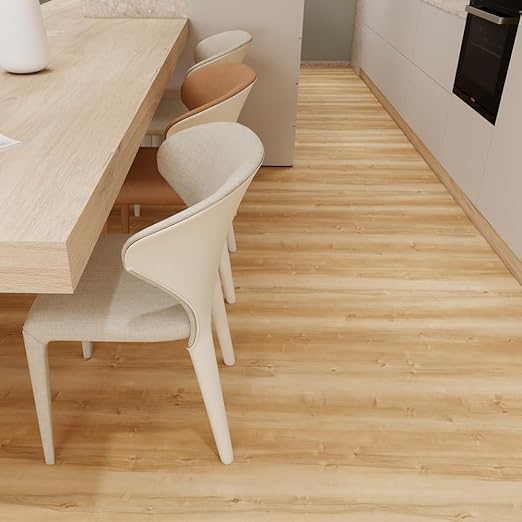 Wood Grain Peel and Stick Floor Tiles – 11.8” Width, Full Roll Length of 118" – Versatile Design for Any Space, Yellow Self Adhesive Vinyl Flooring, Waterproof and Non-Slip Features