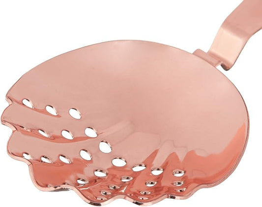 Barfly Scalloped Julep Strainer, Copper