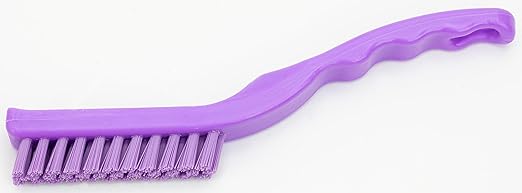 SPARTA Detail Brush Grout Brush, Crevice Brush with Hanging Hole for Bathroom, Kitchens, Countertop, Plastic, 9 Inches, Purple