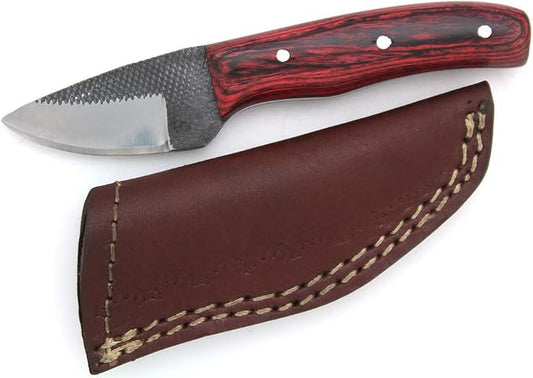 Full Tang Real File Hunting Knife w/Leather Sheath Outdoors Hunting Camping Fishing Outdoors (SM-2)