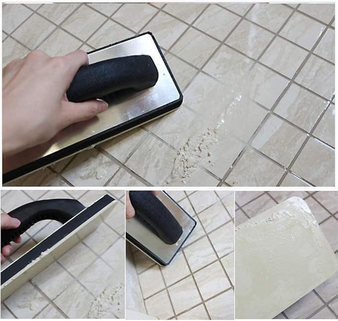 Grout Float 9.5" x 4" - Rubber Sponge Pad for Masonry, Concrete, Drywall, Stucco or Grout - Fine Texture