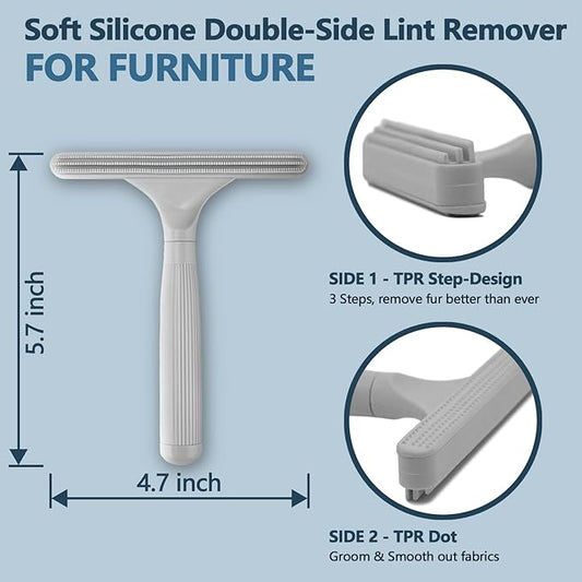 2 Pack Portable Pet Dogs Cats Hair Remover Lint Removal Shaver Tool Fur Scraper Carpet Rake for Couch Furniture Car Mats Fabric Sofa Clothes Bedding