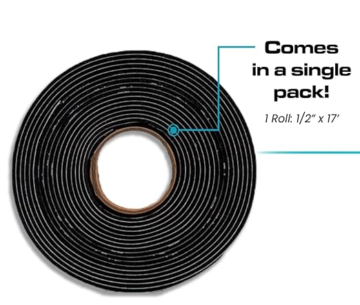 Soundskins Silent Insulation Strip Sound Deadening Closed Cell Acoustic Foam Tape SSK-Strip Rubber Closed Cell Foam (1/2" x 17 ft)