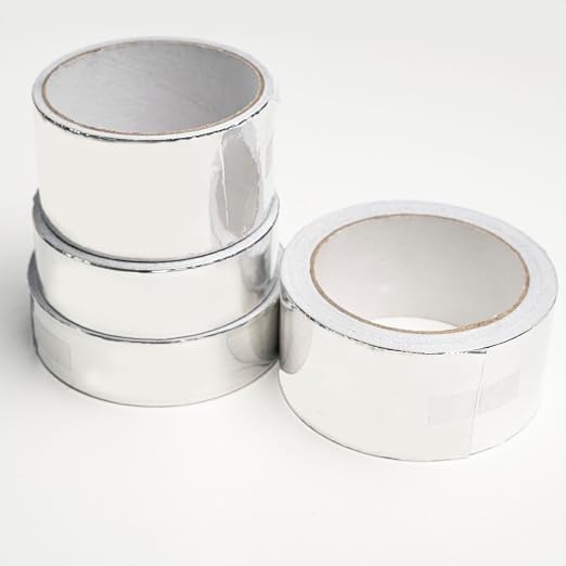 1 Pack Silver Aluminum Tape, Foil Tape, 1.2 inch (30mm) x 32 Feet (10 Meter), 3.9mil (0.1mm), Heavy Duty Duct Tape for Heat Insulation, HVAC, Dryer Vents, Wrap Pipe, Repair Ducting