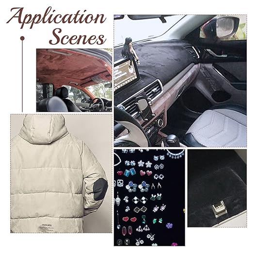 BENECREAT 8 Pcs Faux Suede Self-Adhesive Fabric Repair Patches 30x20cm Peel-and-Stick Garment Decoration for Sofa Repair, Car Seat, Handbag Jacket or DIY Decoration