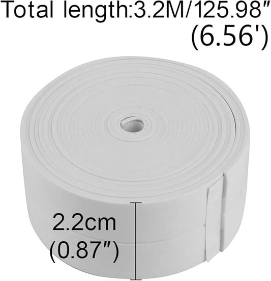Caulk Strip Tape, Waterproof Dustproof PVC Self Adhesive Caulking Sealing Tape for Kitchen Sink Toilet Bathroom Shower Bathtub Wall(0.86" x11',Beige)
