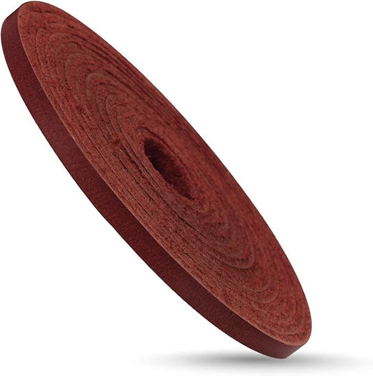 Ringsun 1/8 Inch Wide Flat Leather Strips for Crafts, Shoe Laces Boot Laces Full Grain Leather Straps Cord String for Crafts, Tooling (2mm Thick 72.5 Inches Long Red)