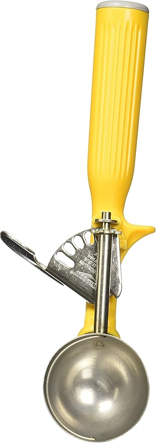 Vollrath 1-5/8 oz Stainless Steel Disher - Size 20,Yellow (Pack of 2)