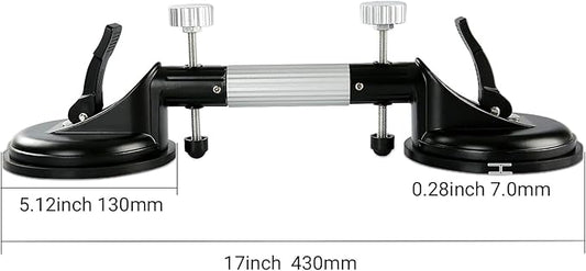 LOZLIN Lifting Clamps, Gap Adjustment, Heavy Duty Stone Slab Lifter, Non-Slip Rubber Grip, Thickened Alloy Steel, for Glass Granite Marble Wood Door Panel Handling 45mm 2 PCS