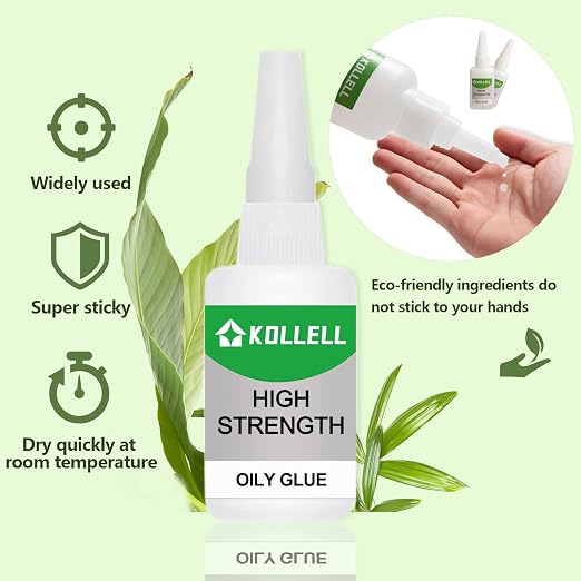 High Strength Oily Glue,Universal Super Glue,Welding High-Strength Oily Glue, Used for Quick Repair of Metal, Plastic, Wood, Glass, Jade and So On(50g/pcs)(2Pcs)