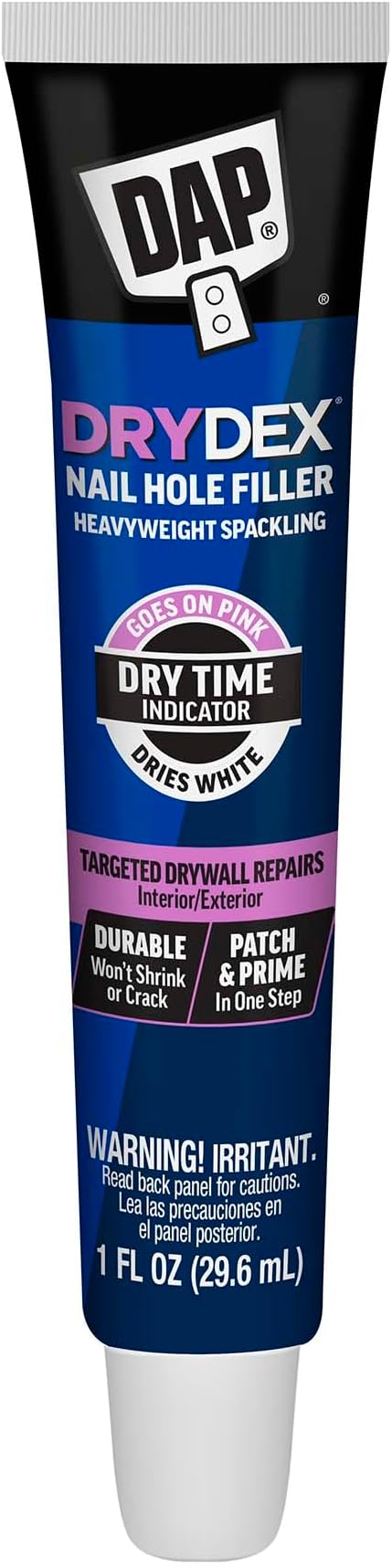 DAP DryDex Dry Time Indicator Spackling, Pink/White, 1 oz (7079800944)