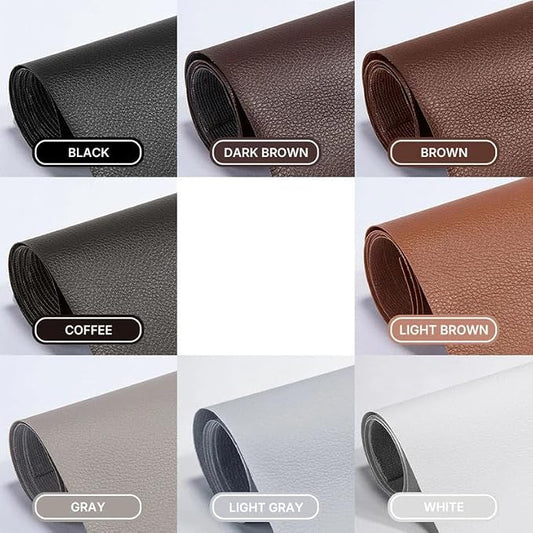 Cremsy Leather Repair Patch, Self Adhesive Leather Repair, Waterproof Vinyl Repair Patch, Cuttable Furniture Repair Tape for Couches, Sofa, Furniture, Car Seats, Bags, Jackets (Dark Green)