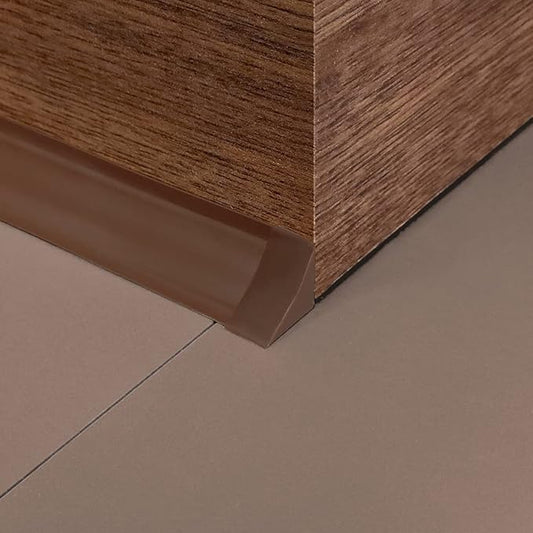 InstaTrim End Caps - 10 Dark Brown 3/4" Wide Caulk Strip End Cap Pieces - Trim for Corners - Paintable