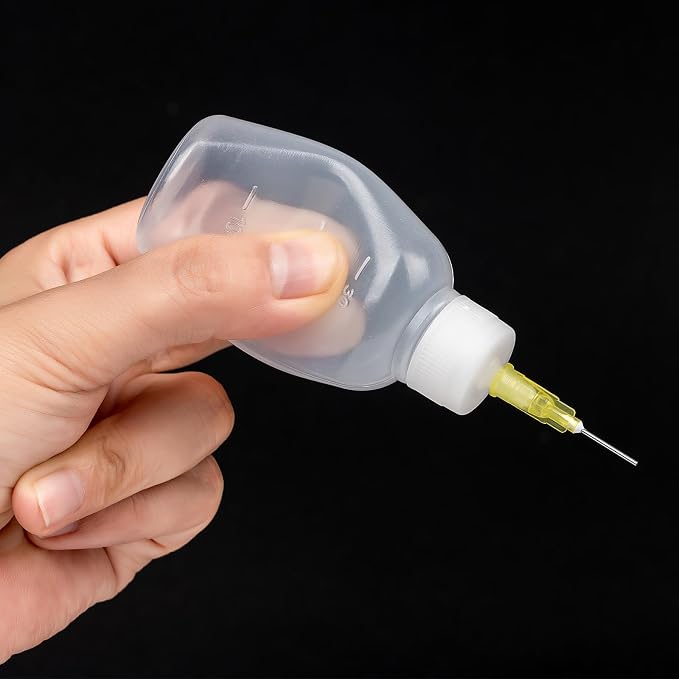 FJNATINH 30cc Needle Tip Glue Squeeze Bottle, Precision Tips Applicator Bottles, 5 Pack