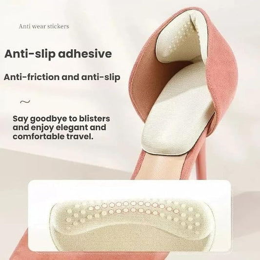 Heel Pads for Shoes Too Big: Self-Adhesive Shoe Filler for Loose Heels - Stop Slipping & Rubbing - Anti-Blister Cushion for Leather Shoes High Heels Women