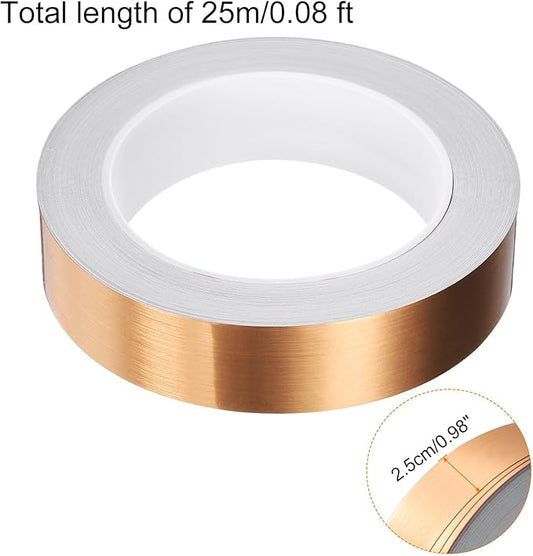 HARFINGTON 2Pcs Floor Tiles Rose Gold Foil Lines Metallic Mirror Tape 0.98" x82 Ft Ft Self Adhesive Decor Floor Wall Seam Sticker Waterproof Gap Sealing Tape for Kitchen Bathroom Cabinet