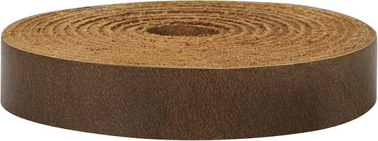Ringsun 1/2 Inch Wide Flat Leather Straps for Crafts, Full Grain Leather Strips Cord String for Crafts, Tooling (2mm Thick 72.5 Inches Long Dark Brown)