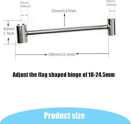 Door Hinge Gap Adjusting Wrench Tool, Upgraded Rolled Steel Doors Hinge Adjustment Tool, 23-25mm Hinges Gap Adjusting Wrench, Rust-Proof Doors Jamb Hinges Jig, Light Sliver