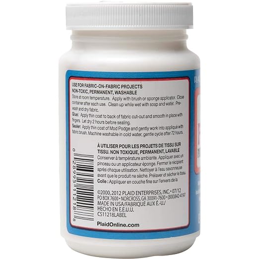 Mod Podge Eight Fabric, 8-ounce, Transparent, 8 Fl Oz