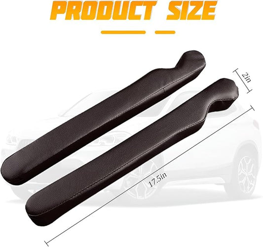 Car Seat Gap Filler, 2PCS Soft Foam Leather Vehicle Seat Crevice Blocker Stop Things from Dropping, Automotive No Drop Plug Guard Gap Stopper, Universal for Truck SUV RV (Coffee)