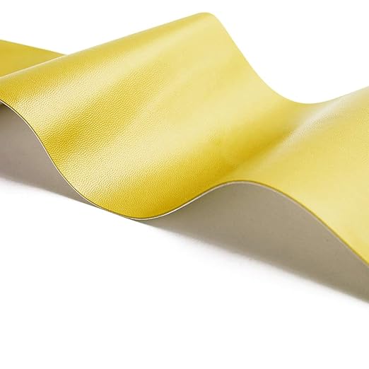 Leather Repair Patch Tape Yellow 3 x 60 inch Self Adhesive Leather Repair Tape for Furniture, Car Seats, Couch, Sofa, Office Chair, Vinyl Repair Kit
