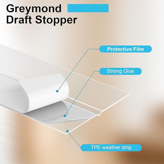 Weather Stripping Door Seal, 40 Feet Gap Seal for Frame and Gaps Draft Stopper,Glass Shower Door Sweep Tape (Width 35mm)
