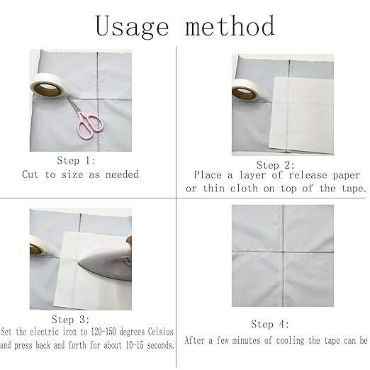 Hot Melt Seam Sealing Repair Adhesive Fusible Tape,Layer for Waterproof PU Coated Fabrics Sportswear Outdoor Gear Raincoat Tent Awning (Clear (Transparent))