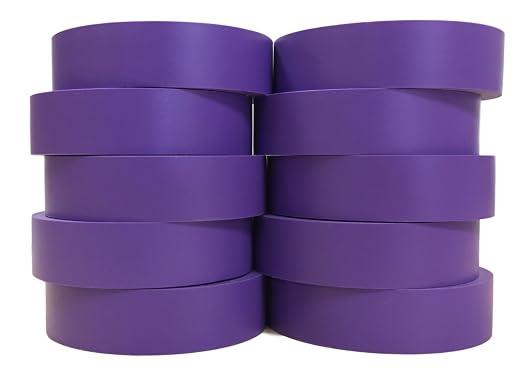 TradeGear Purple 10 Pack - UL Listed Colored Electrical Tape, 60 ft x 3/4 in, 600V, Flame Retardant, Waterproof, Rubber Adhesive - Phase Marking, Wire ID, Automotive