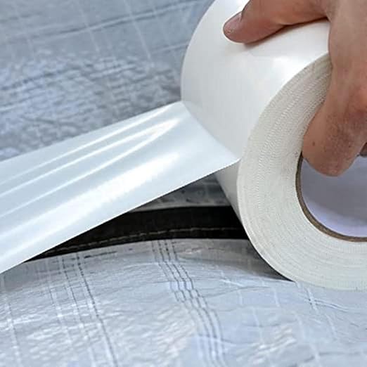 Crawlspace-DIY Vapor Barrier Tape, 12 Mil Easy-to-Use Polyethylene Moisture Vapor Barrier Seam Tape for Crawl Space, Repairs, Underlayment, Waterproof, 4" x 180', 12 Rolls