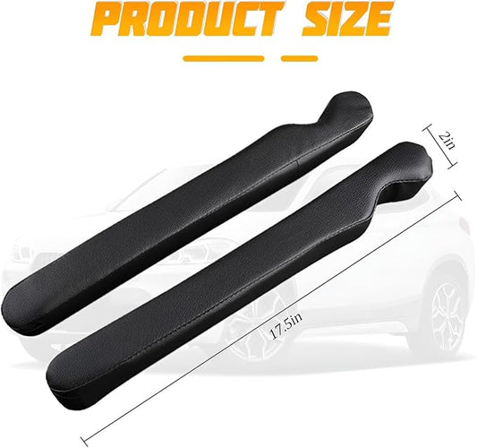 Car Seat Gap Filler, 2PCS Soft Foam Leather Vehicle Seat Crevice Blocker Stop Things from Dropping, Automotive No Drop Plug Guard Gap Stopper, Universal for Truck SUV RV (Black)