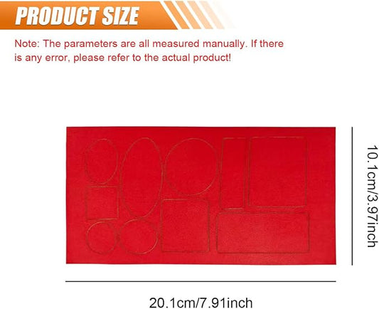 5PCS Car Seat Leather Repair Patch Tape, 8×4 Inch Water-Resistant Self-Adhesive Repair Patches Kit, Automotive Upholstery Fix Accessories for Furniture Couches Chairs (Red)