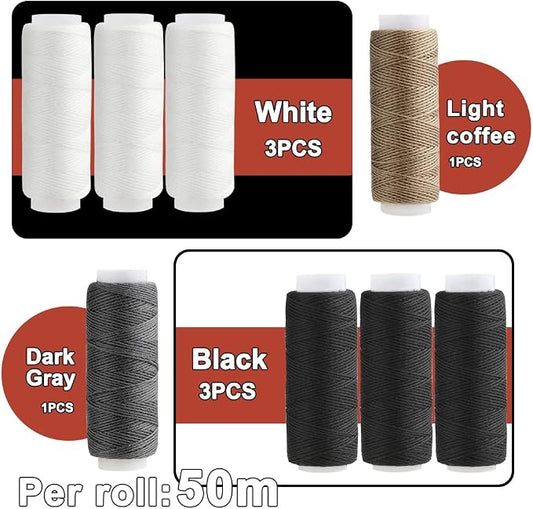 MORFEN Sewing Kit for Adults, 38 Pcs Heavy Duty Sewing Kit, Needle and Thread Kit with Hand Sewing Needles 8 Upholstery Thread, Upholstery Repair Kit for Carpet Canvas DIY Sewing Repair
