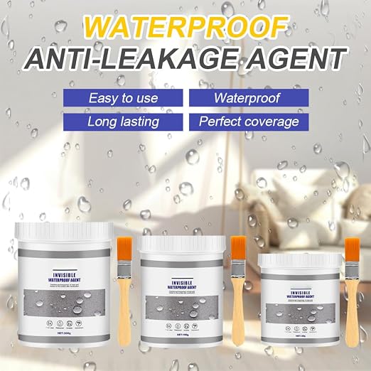 Waterproof Anti-Leakage Agent, Invisible Waterproof Agent Insulation Sealant Transparent Repairing Leak Adhesive (100 * 2Pcs)