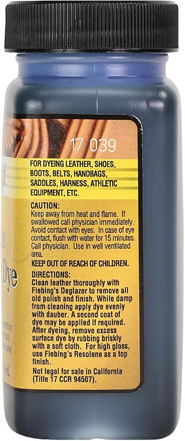 Fiebing's Leather Dye (4 Fl Oz, Mahogany) - Alcohol-Based, Penetrating, Permanent Dye for Shoes, Boots, Belts, Bags, Furniture - Includes Wool Dauber Applicator - Recolor & Restore Leathercraft